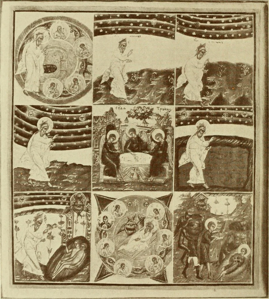 An illustration from Starye gody, 1907, leaf 65