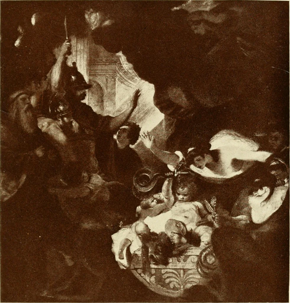 An illustration from Starye gody, 1907, leaf 80