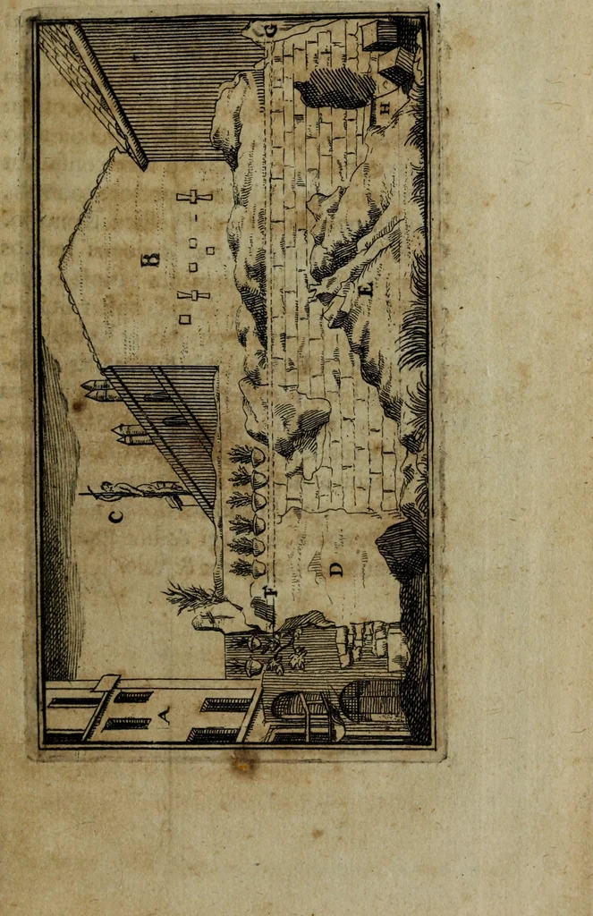 An illustration from Justi Rycquii De Capitolio romano commentarius : in quo illustria ejus olim aedificia, sacra, & profana : deorum dearumque nomina : arcus item triumphales, columnae, statuae, tropaea, colossi, caeteraque ornamenta ad curate describuntur : & plura alia antiquitatis monimenta proferuntur, emendantur, explicantur : figuris aenis & notis viri philologi illustrata & aucta, 1696, leaf 524