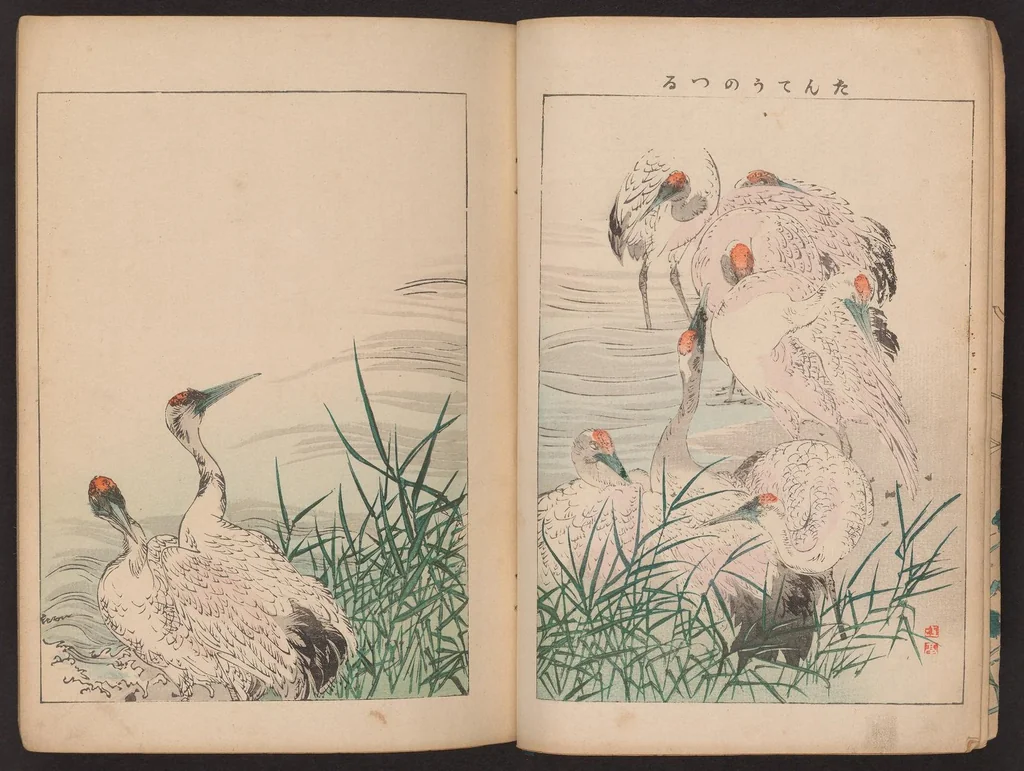 An illustration from Kachō gafu : eshima no nami, 1898, leaf 4