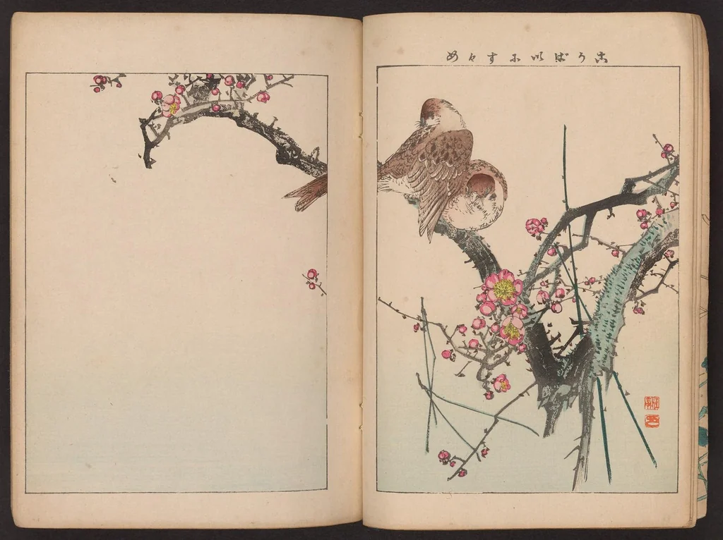 An illustration from Kachō gafu : eshima no nami, 1898, leaf 5