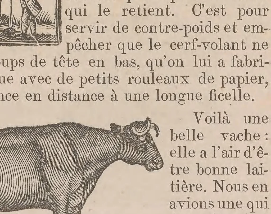 An illustration from Kaiatonsera ionteweienstakwa kaiatonserase. Nouveau syllabaire iroquois, 1873, leaf 127