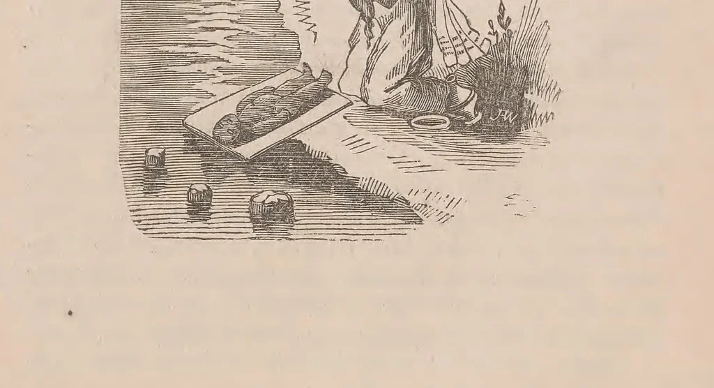 An illustration from Kaiatonsera ionteweienstakwa kaiatonserase. Nouveau syllabaire iroquois, 1873, leaf 48