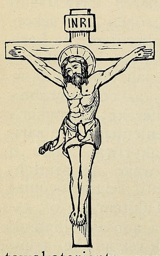 An illustration from Kaiatonsera ionterennaientakwa ne teieiasontha onkwe onwe; ne rotiiatonserisonhonne Tharonhiakanere nok Tekaronhianeken, Kahnawakehronon ronwatini okon kenha, 1903, leaf 102