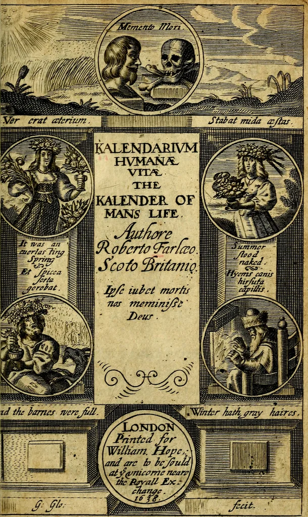 An illustration from Kalendarium humanæ vitæ = The kalendar [sic] of mans life, 1638, leaf 24