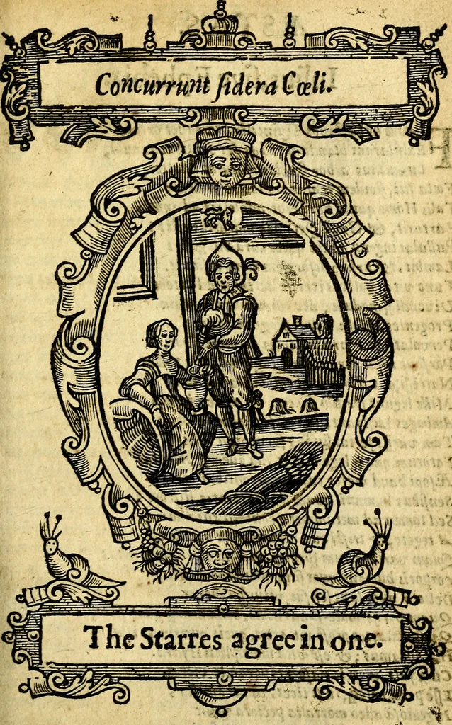 An illustration from Kalendarium humanæ vitæ = The kalendar [sic] of mans life, 1638, leaf 68