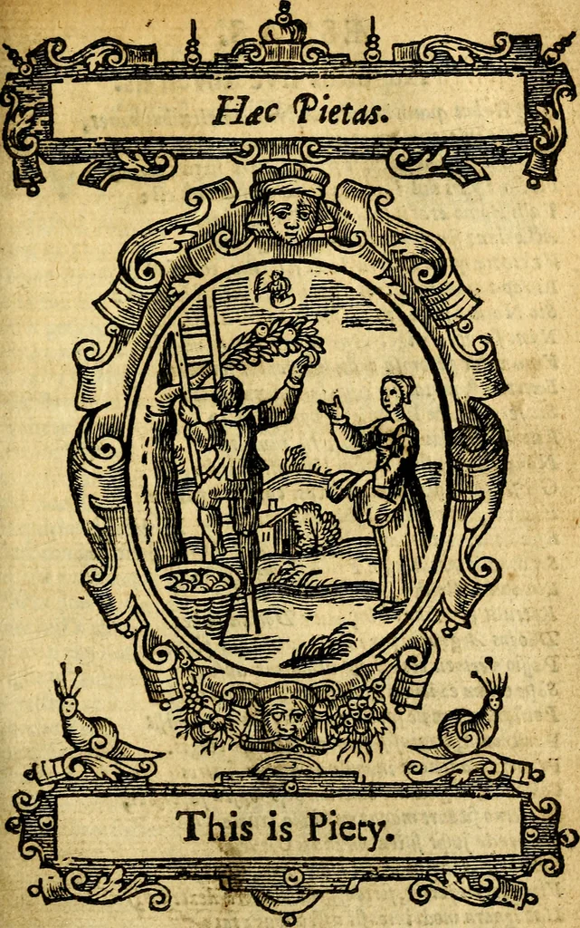 An illustration from Kalendarium humanæ vitæ = The kalendar [sic] of mans life, 1638, leaf 80
