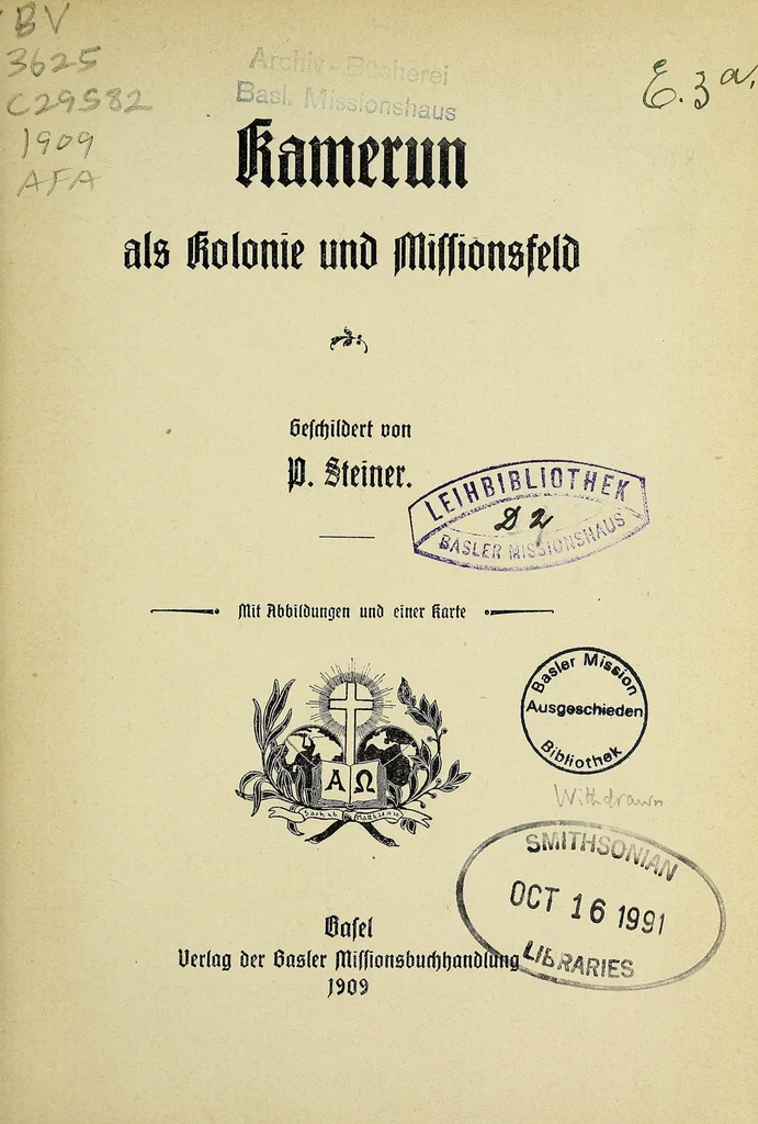 An illustration from Kamerun als Kolonie und Missionsfeld, 1909, leaf 7