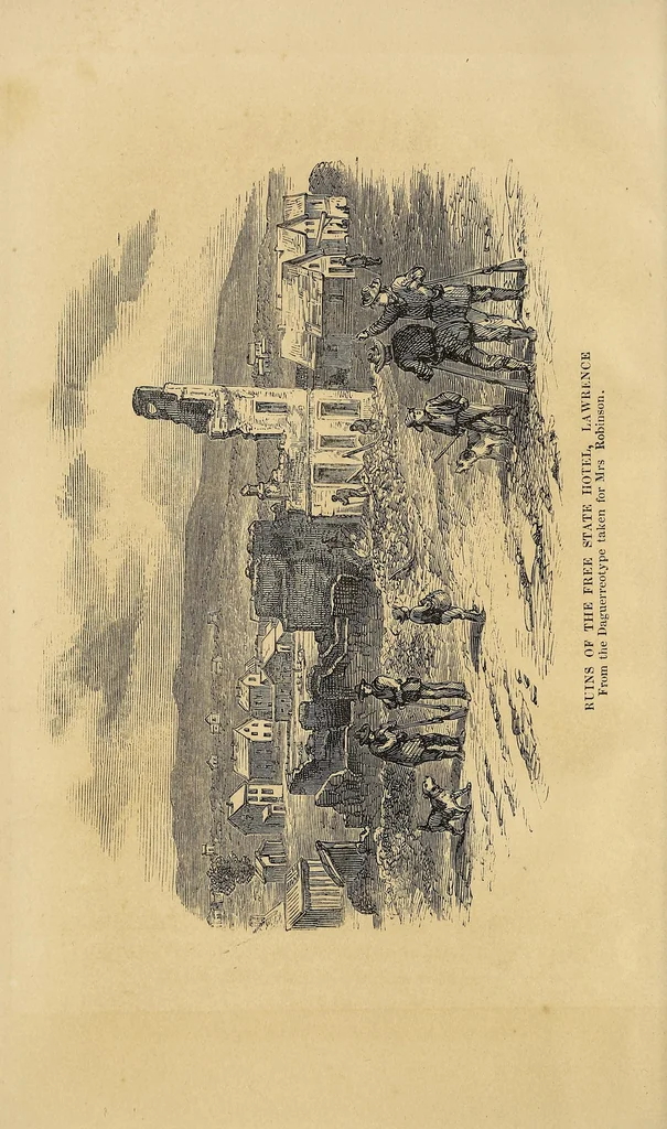 An illustration from Kansas; its interior and exterior life : including a full view of its settlement, political history, social life, climate, soil, productions, scenery, etc., 1857, leaf 10