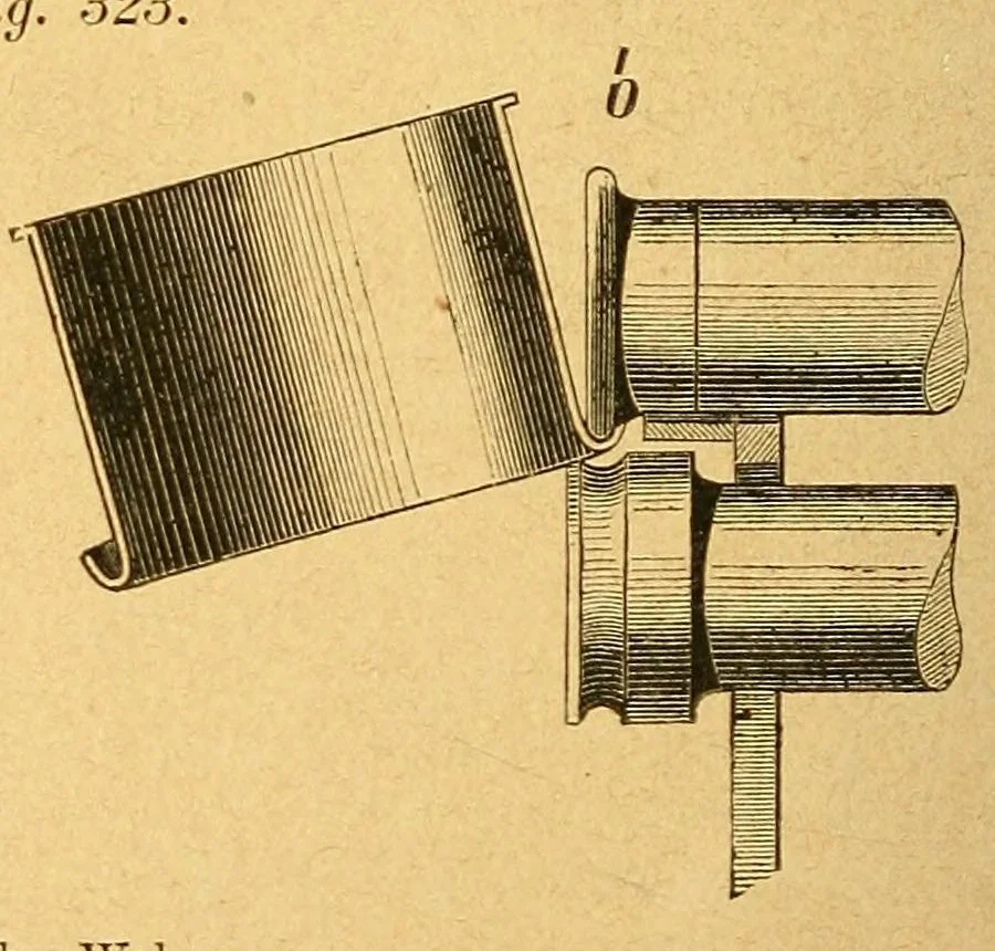 An illustration from Karmarsch und Heeren's Technisches Wörterbuch, 1880, leaf 566