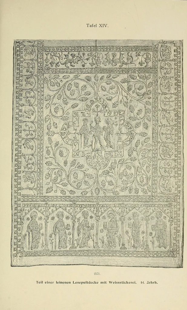 An illustration from Katalog der Gewebesammlung des Germanischen Nationalmuseum .., 1896, leaf 77
