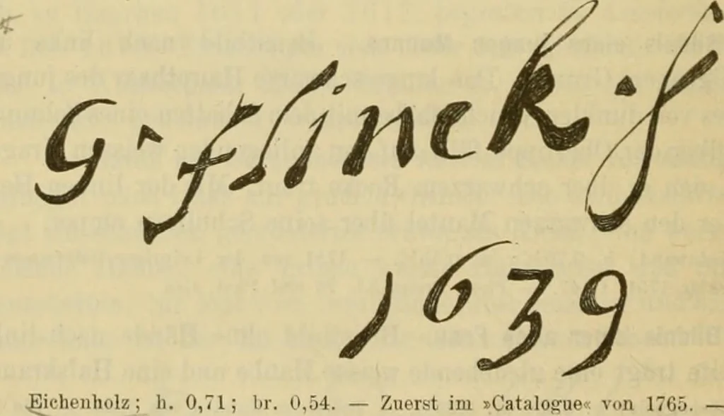 An illustration from Katalog der Königlichen Gemäldegalerie zu Dresden, 1892, leaf 551