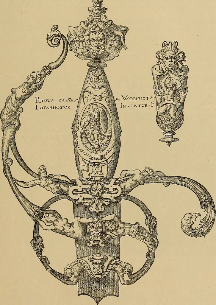 An illustration from Katalog der ornamentstich-sammlung des Kunstgewerbe-museums, mit 200 abbildungen, 1894, leaf 100