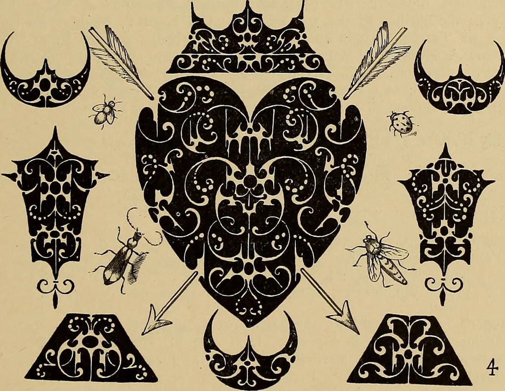 An illustration from Katalog der ornamentstich-sammlung des Kunstgewerbe-museums, mit 200 abbildungen, 1894, leaf 104