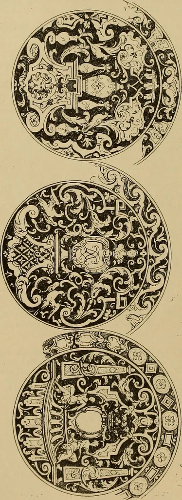 An illustration from Katalog der ornamentstich-sammlung des Kunstgewerbe-museums, mit 200 abbildungen, 1894, leaf 107