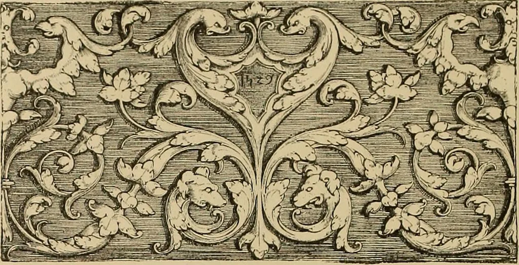 An illustration from Katalog der ornamentstich-sammlung des Kunstgewerbe-museums, mit 200 abbildungen, 1894, leaf 111