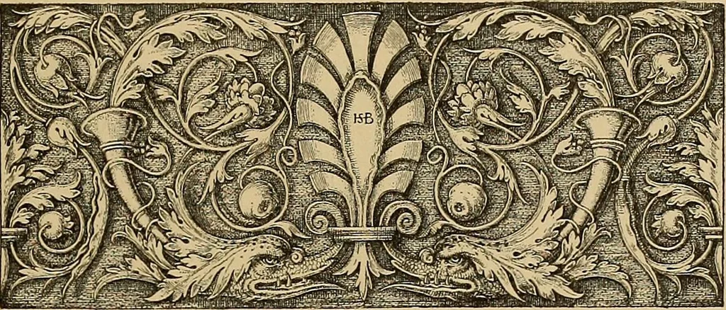 An illustration from Katalog der ornamentstich-sammlung des Kunstgewerbe-museums, mit 200 abbildungen, 1894, leaf 28