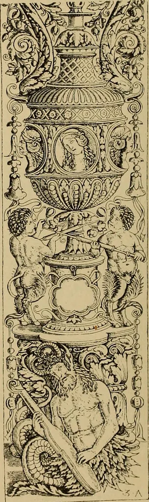 An illustration from Katalog der ornamentstich-sammlung des Kunstgewerbe-museums, mit 200 abbildungen, 1894, leaf 411