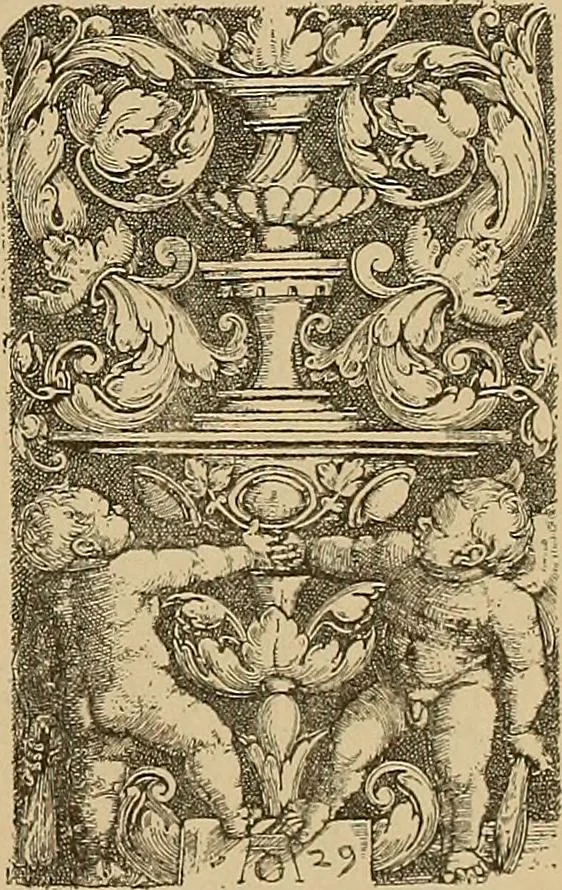 An illustration from Katalog der ornamentstich-sammlung des Kunstgewerbe-museums, mit 200 abbildungen, 1894, leaf 482
