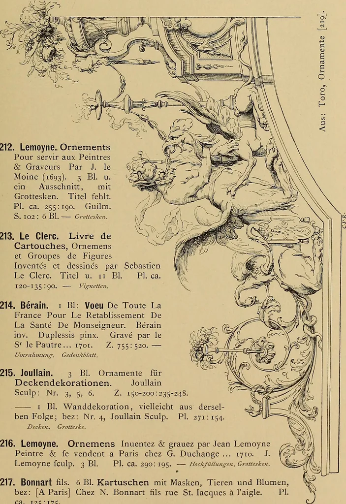 An illustration from Katalog der ornamentstich-sammlung des Kunstgewerbe-museums, mit 200 abbildungen, 1894, leaf 54