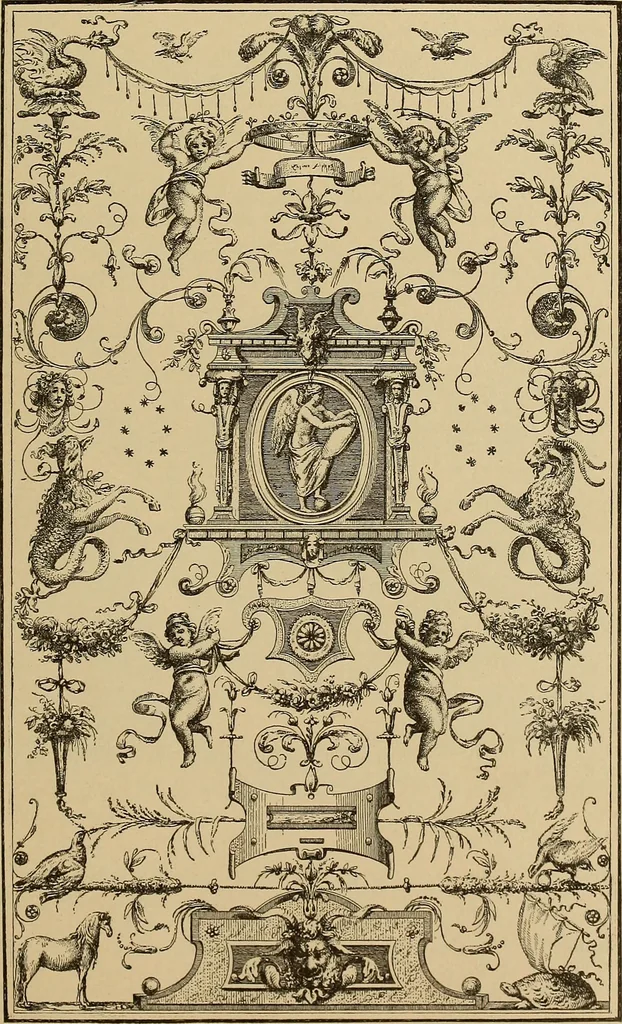 An illustration from Katalog der ornamentstich-sammlung des Kunstgewerbe-museums, mit 200 abbildungen, 1894, leaf 74