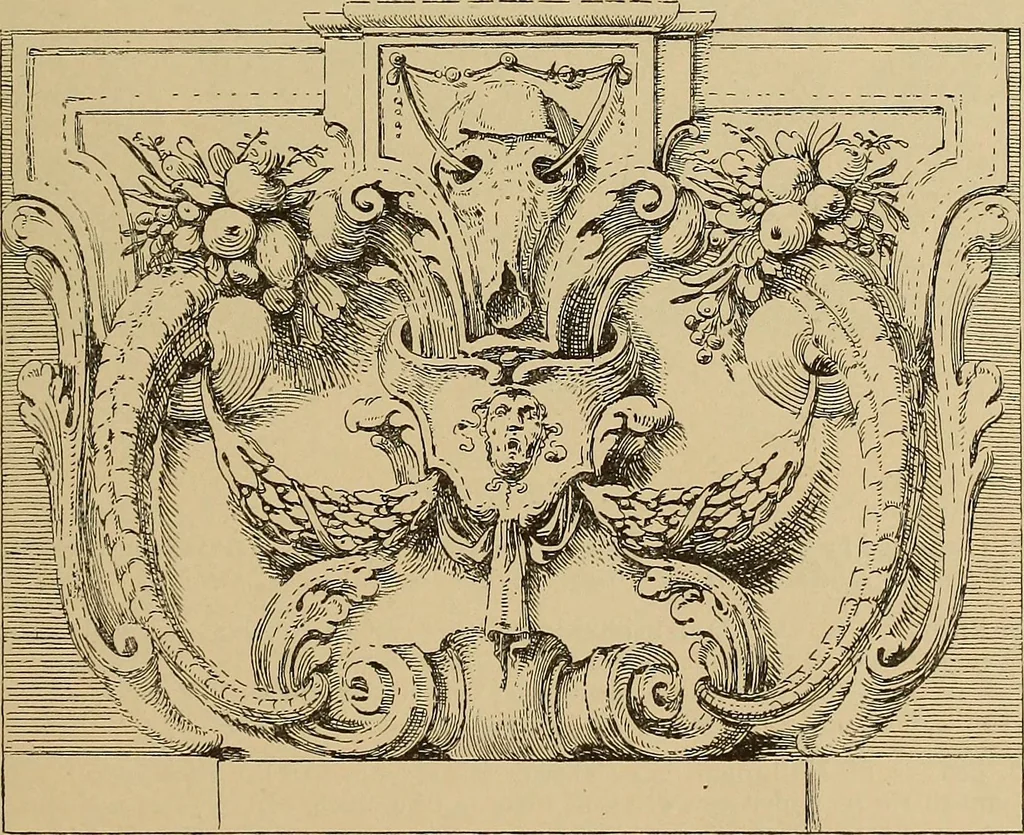 An illustration from Katalog der ornamentstich-sammlung des Kunstgewerbe-museums, mit 200 abbildungen, 1894, leaf 78