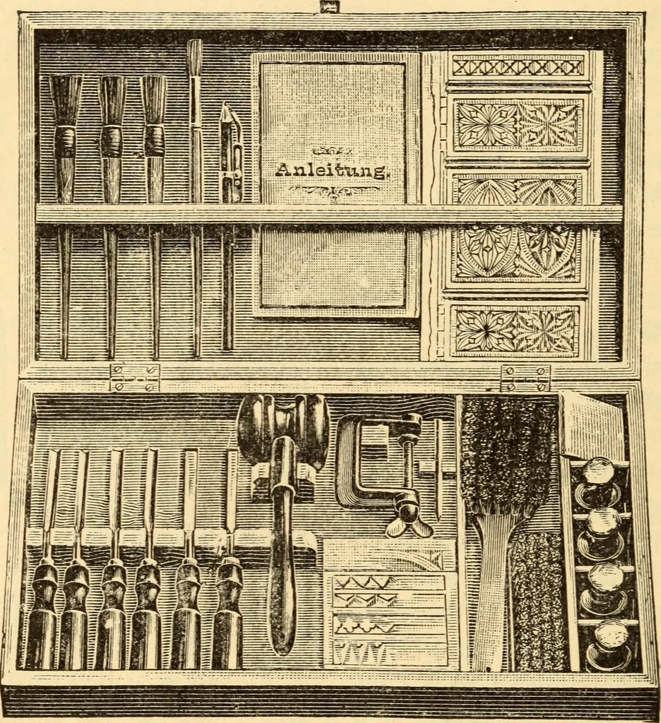 An illustration from Katechismus der Liebhaberkünste, 1896, leaf 61