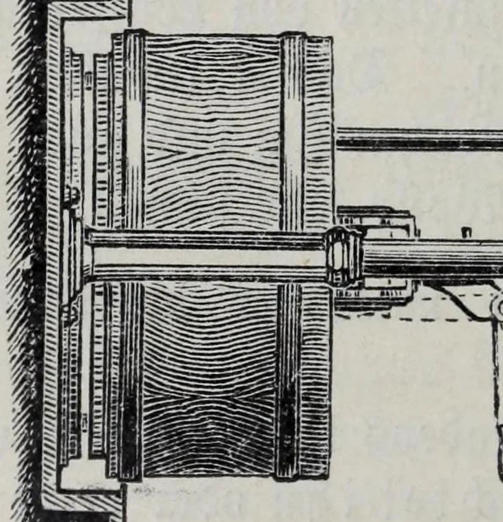 An illustration from Katechismus der Spinnerei, Weberei und Appretur, oder, Lehre von der mechanischen Verarbeitung der Gegespinstfasern, 1890, leaf 282