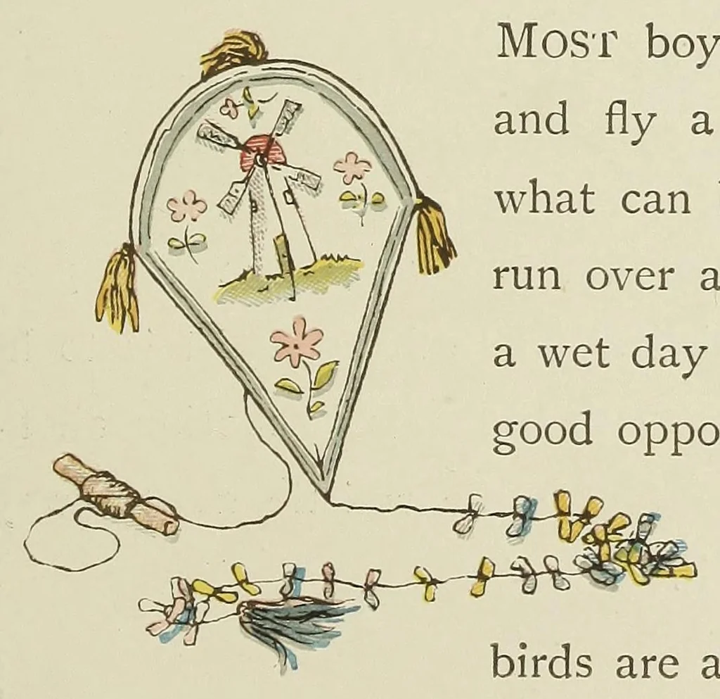 An illustration from Kate Greenaway's book of games, 1889, leaf 55