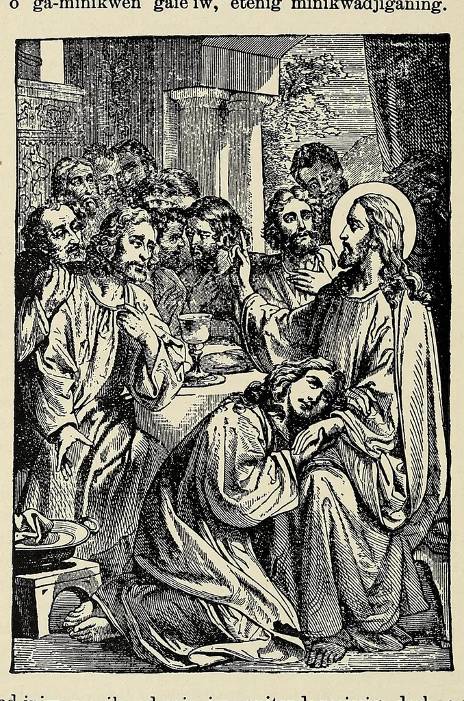 An illustration from Katolik gagikwe-masinaigan mi sa katolik enamiad gegikimind .., 1907, leaf 184