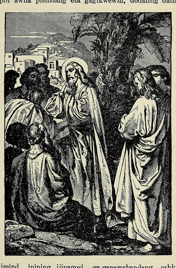 An illustration from Katolik gagikwe-masinaigan mi sa katolik enamiad gegikimind .., 1907, leaf 247