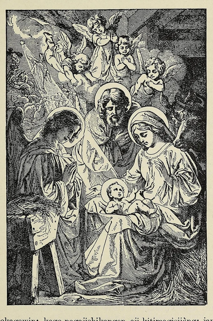 An illustration from Katolik gagikwe-masinaigan mi sa katolik enamiad gegikimind .., 1907, leaf 33