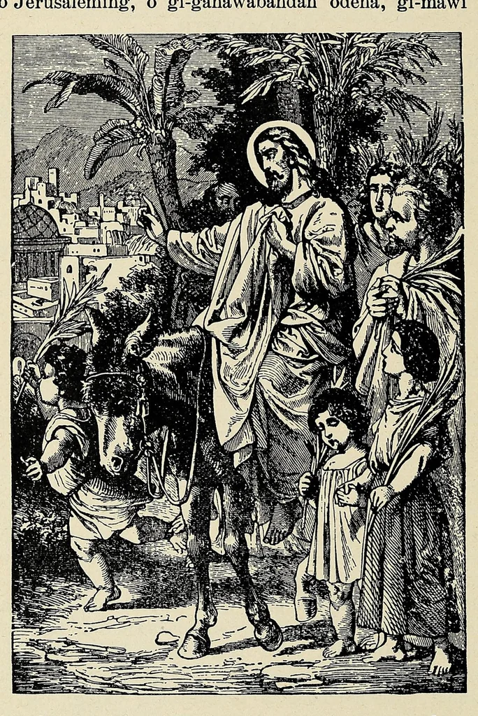 An illustration from Katolik gagikwe-masinaigan mi sa katolik enamiad gegikimind .., 1907, leaf 330