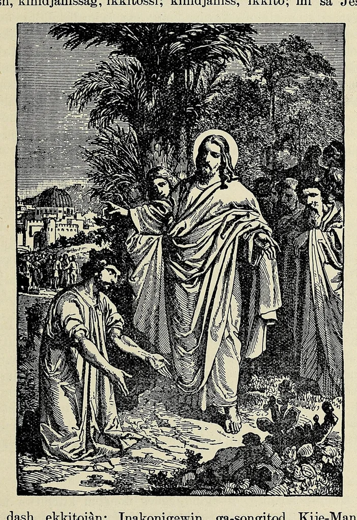 An illustration from Katolik gagikwe-masinaigan mi sa katolik enamiad gegikimind .., 1907, leaf 355