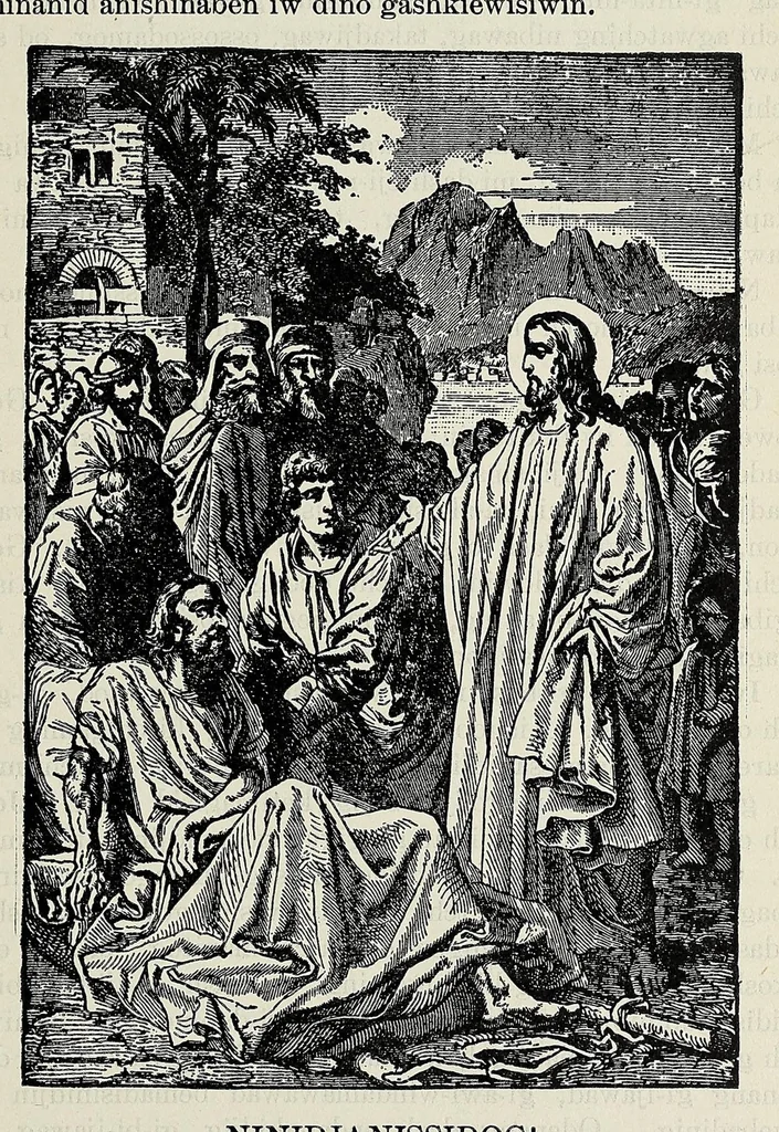 An illustration from Katolik gagikwe-masinaigan mi sa katolik enamiad gegikimind .., 1907, leaf 383