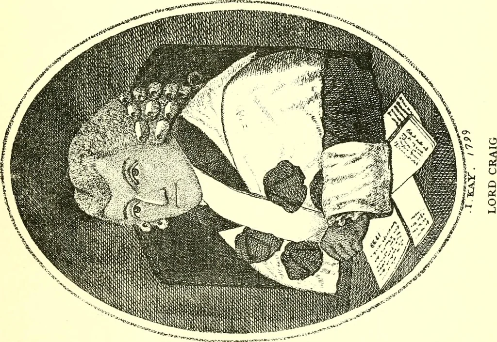An illustration from Kay's Edinburgh portraits : a series of anecdotal biographies chiefly of Scotchmen, 1885, leaf 244