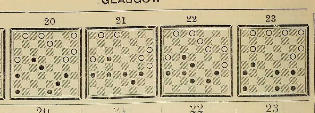 An illustration from Kear's reprint of the "Scottish draught player.", 1892, leaf 194