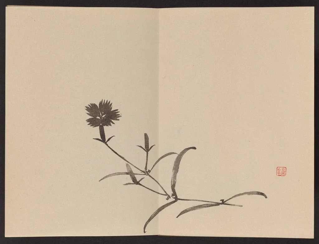 An illustration from Keinen shūgajō, 1906, leaf 9