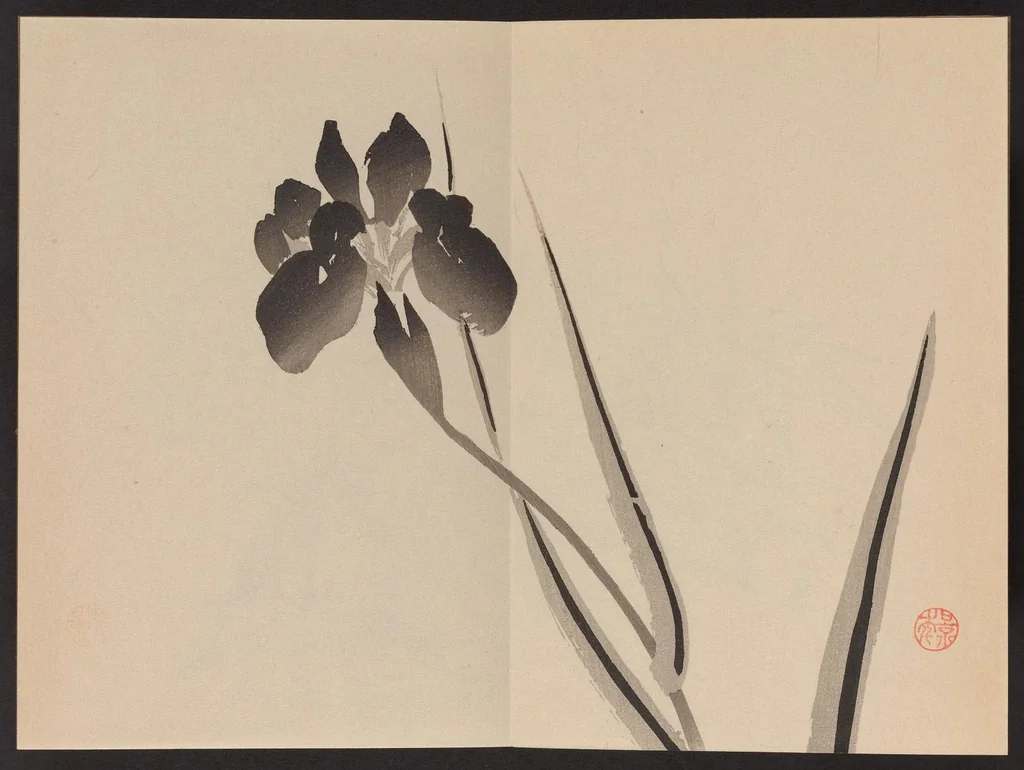 An illustration from Keinen shūgajō, 1906, leaf 12