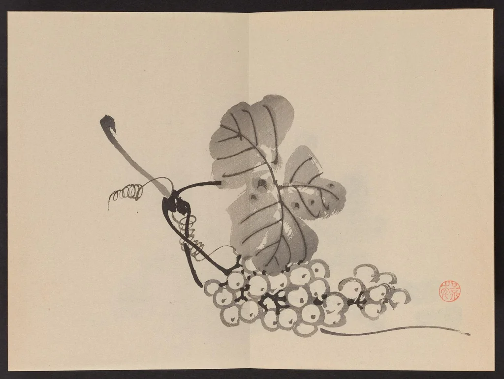 An illustration from Keinen shūgajō, 1906, leaf 9