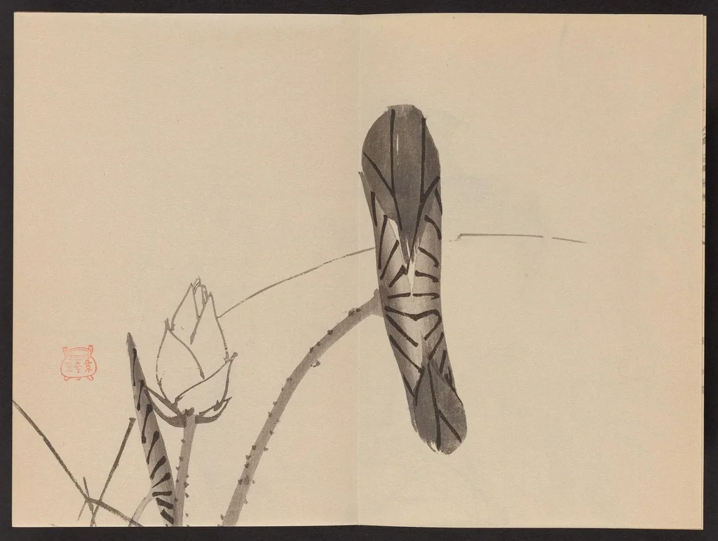 An illustration from Keinen shūgajō, 1906, leaf 10