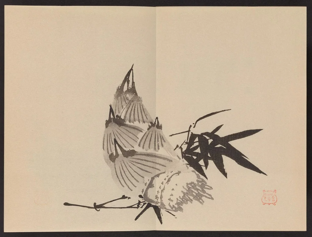 An illustration from Keinen shūgajō, 1906, leaf 4