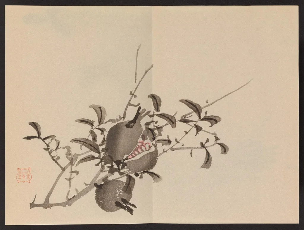 An illustration from Keinen shūgajō, 1906, leaf 6