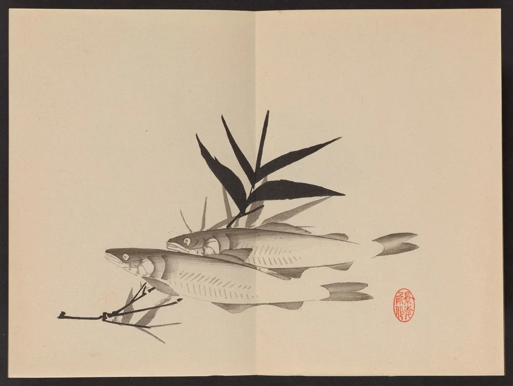 An illustration from Keinen shūgajō, 1906, leaf 6