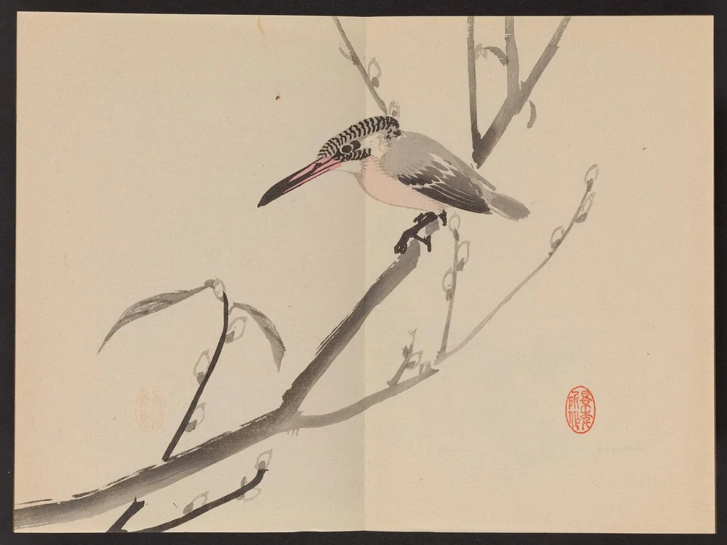 An illustration from Keinen shūgajō, 1906, leaf 7
