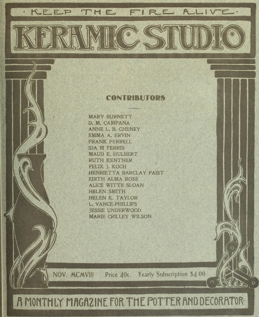 An illustration from Keramic studio, 1899, leaf 176