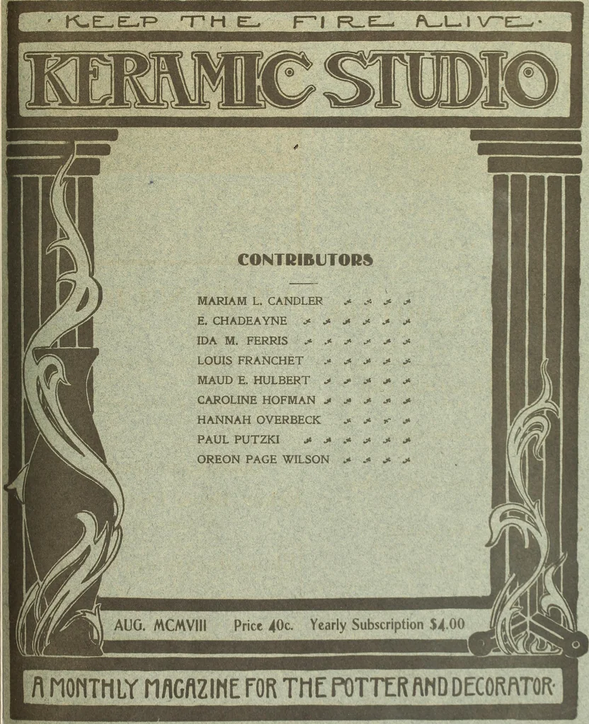 An illustration from Keramic studio, 1899, leaf 94