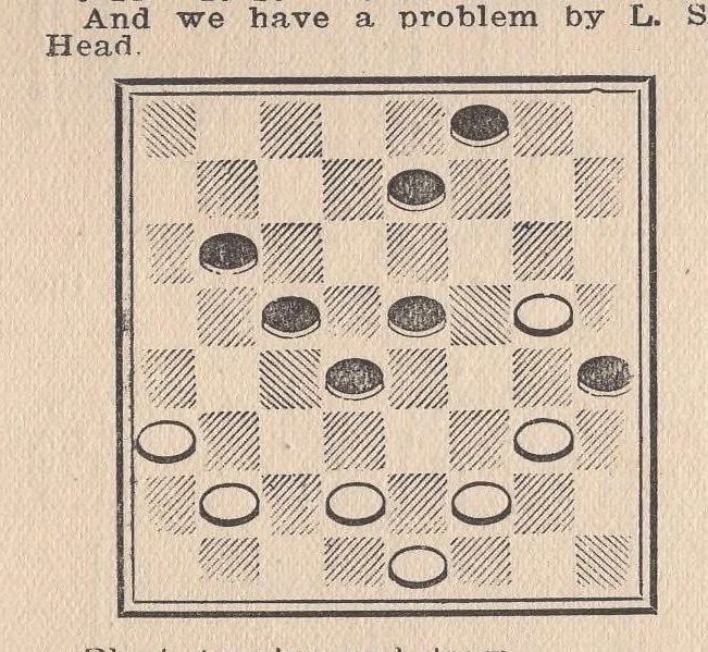 An illustration from Checkers, The Handy Manual, 1923, leaf 12