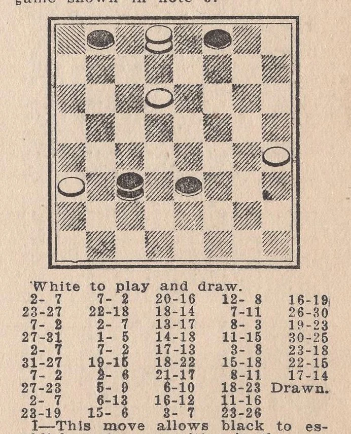 An illustration from Checkers, The Handy Manual, 1923, leaf 15