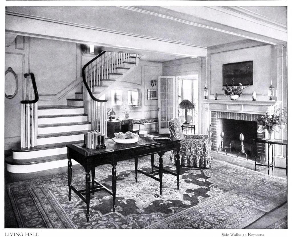 An illustration from Keystona flat finish : for office buildings, schools, hospitals and homes, whether mansion or bungalow., 1927, leaf 11